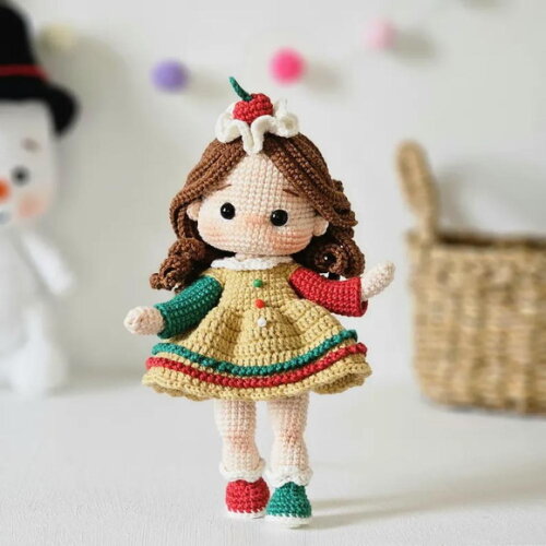 Receita Boneca Natalina Amigurumi