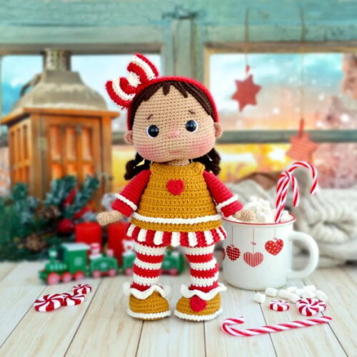 Receita Boneca Natalina Amigurumi