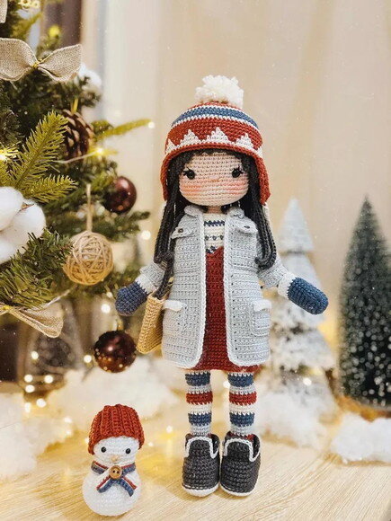 Receita Boneca Natalina Amigurumi