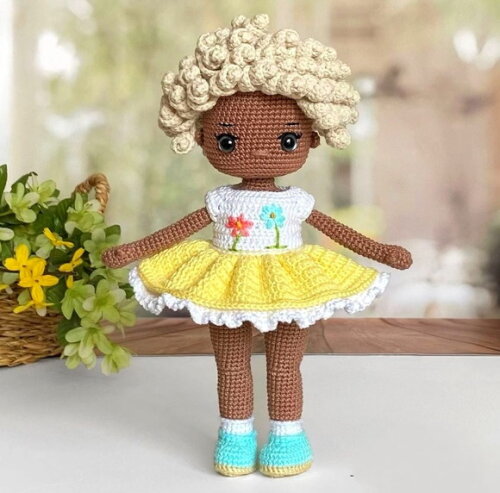 Receita Boneca Negra Amigurumi