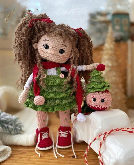 Receita Boneca Natalina Amigurumi
