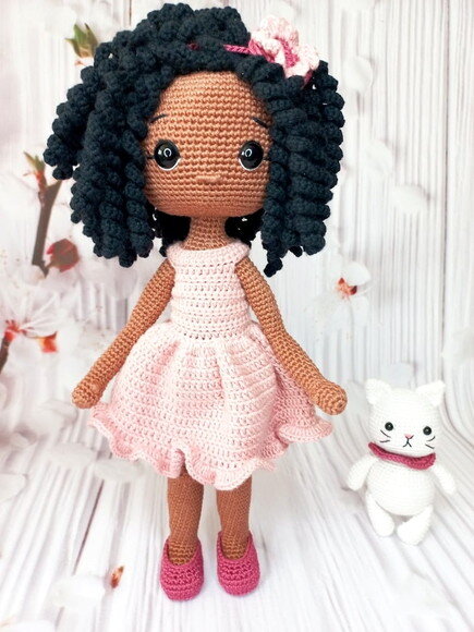 Receita Boneca Negra Amigurumi