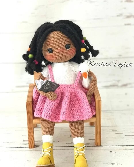 Receita Boneca Negra Amigurumi