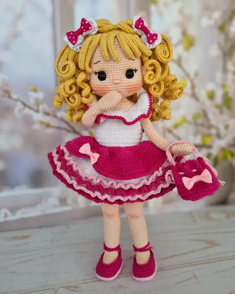 Receita Boneca Pink Amigurumi