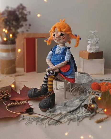 Receita Boneca Pippi Amigurumi