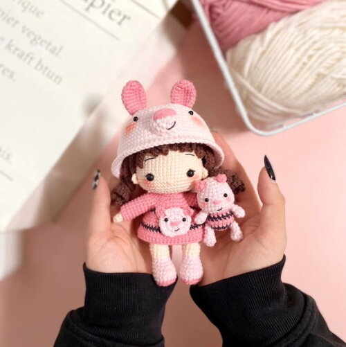 Receita Boneca Porco Amigurumi