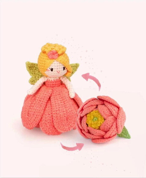 Receita Boneca Reversivel Flor Amigurumi
