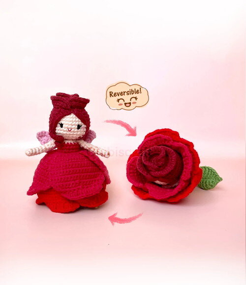 Receita Boneca Rosa Amigurumi