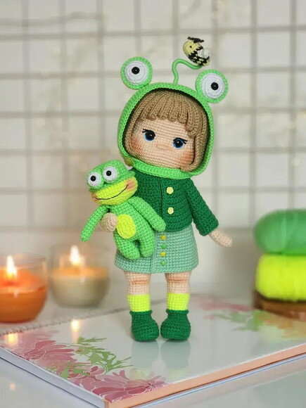 Receita Boneca Sapo Amigurumi