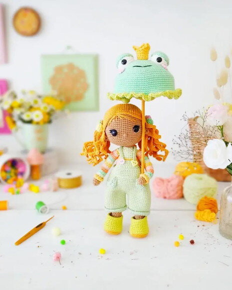 Receita Boneca Sapo Amigurumi