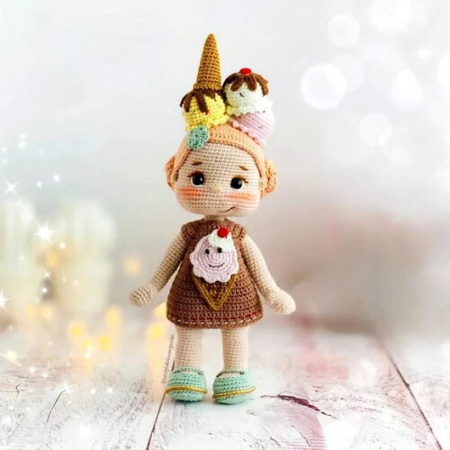 Receita Boneca Sorvete Amigurumi