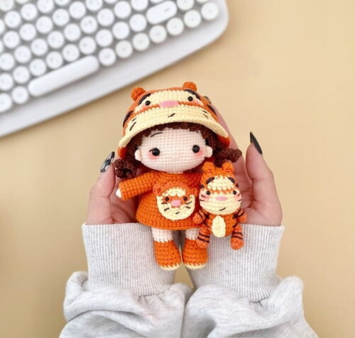 Receita Boneca Tigre Amigurumi
