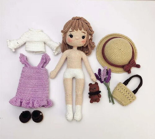 Receita Boneca Troca de Roupa Amigurumi