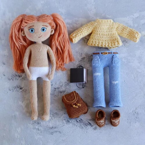 Receita Boneca Troca de Roupa Amigurumi