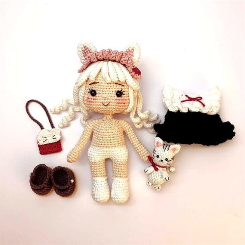 Receita Boneca Troca de Roupa Amigurumi