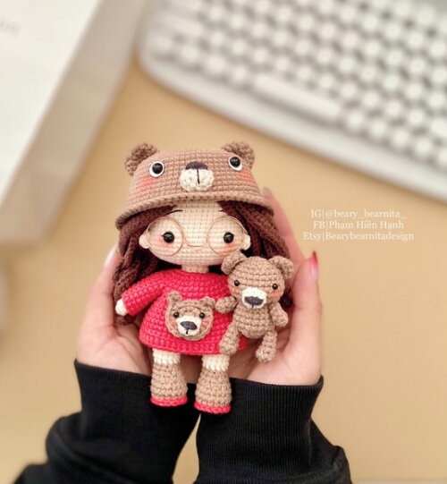 Receita Boneca Urso Amigurumi