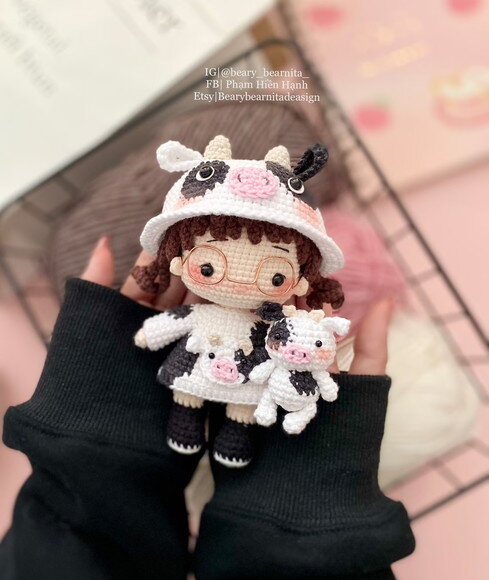 Receita Boneca Vaca Amigurumi