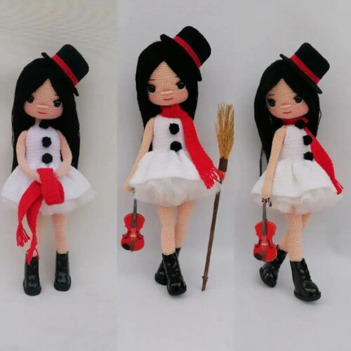 Receita Boneca Violinista Amigurumi