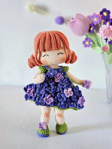 Receita Boneca Violeta Amigurumi