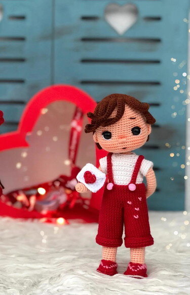 Receita Boneco Apaixonado Amigurumi