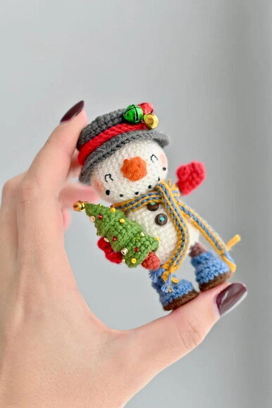 Receita Boneco de Neve Amigurumi