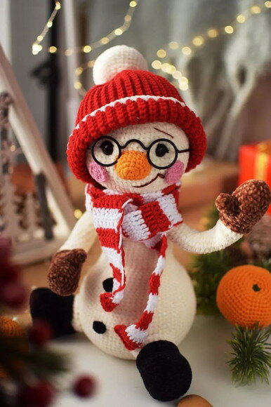 Receita Boneco de Neve Amigurumi