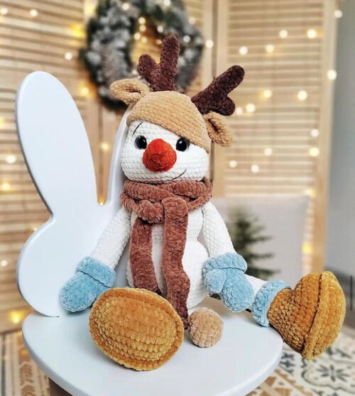 Receita Boneco de Neve Amigurumi