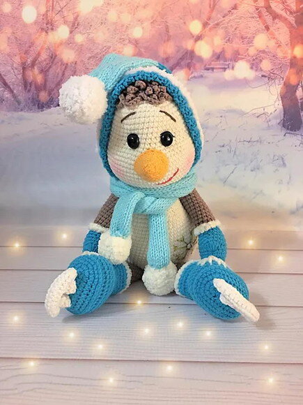 Receita Boneco de Neve Amigurumi