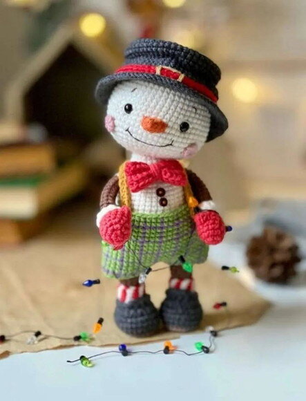 Receita Boneco de Neve Amigurumi
