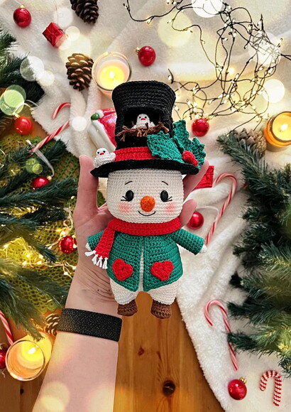 Receita Boneco de Neve Amigurumi