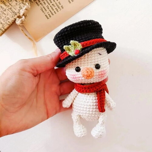 Receita Boneco de Neve Amigurumi