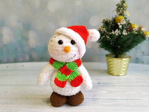 Receita Boneco de Neve Amigurumi