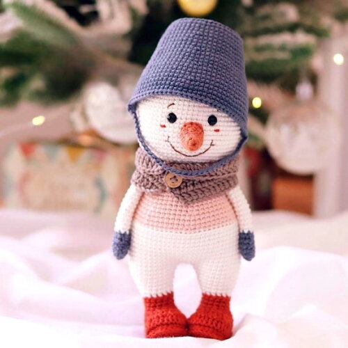 Receita Boneco de Neve Amigurumi