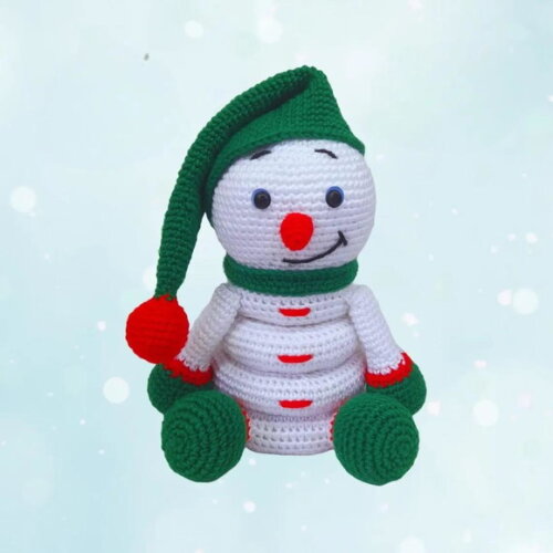Receita Boneco de Neve Encaixe Amigurumi
