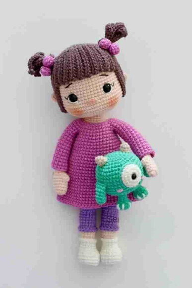 Receita Boo e Mike Amigurumi
