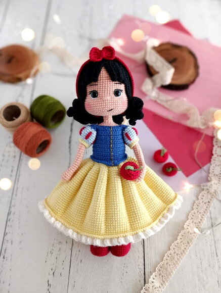 Receita Branca de Neve Amigurumi
