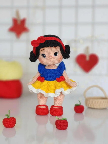 Receita Branca de Neve Amigurumi