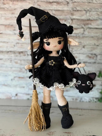 Receita Bruxinha Amigurumi