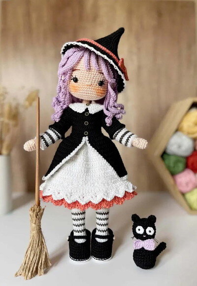 Receita Bruxinha Amigurumi