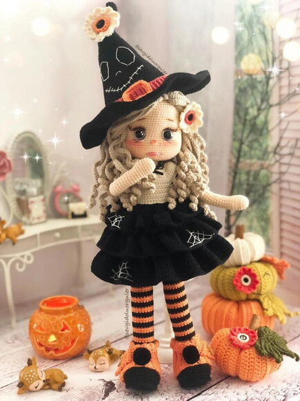 Receita Bruxinha Amigurumi
