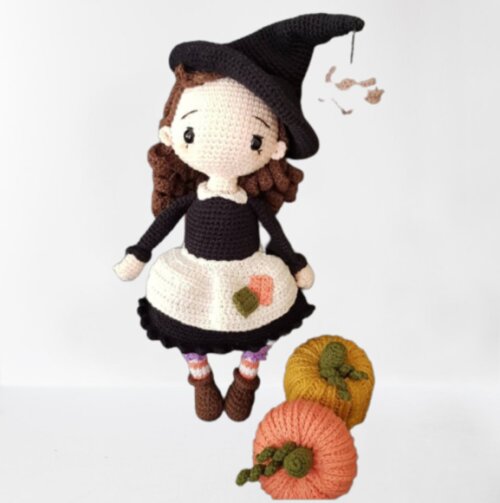 Receita Bruxinha Amigurumi