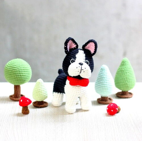 Receita Bulldog Francês Amigurumi