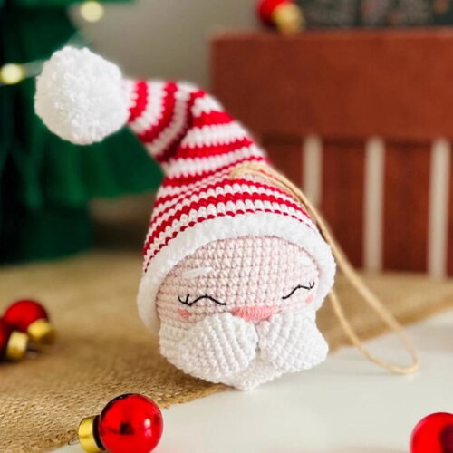 Receita Cabeça Papai Noel Amigurumi