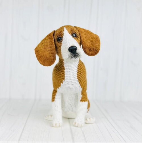 Receita Cachorro Beagle Amigurumi