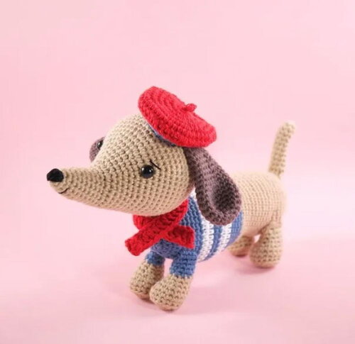 Receita Cachorro Basset Amigurumi