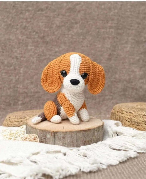 Receita Cachorro Beagle Amigurumi