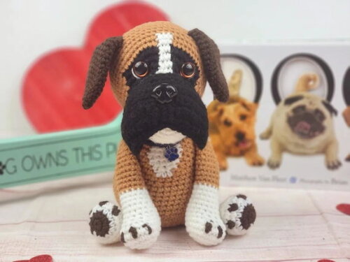 Receita Cachorro Boxer Amigurumi
