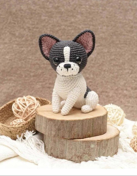 Receita Cachorro Bulldog Frances Amigurumi