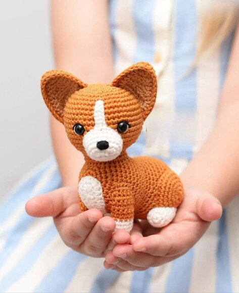 Receita Cachorro Corgi Amigurumi