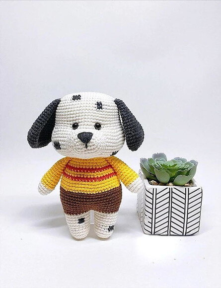 Receita Cachorro Dalmata Amigurumi